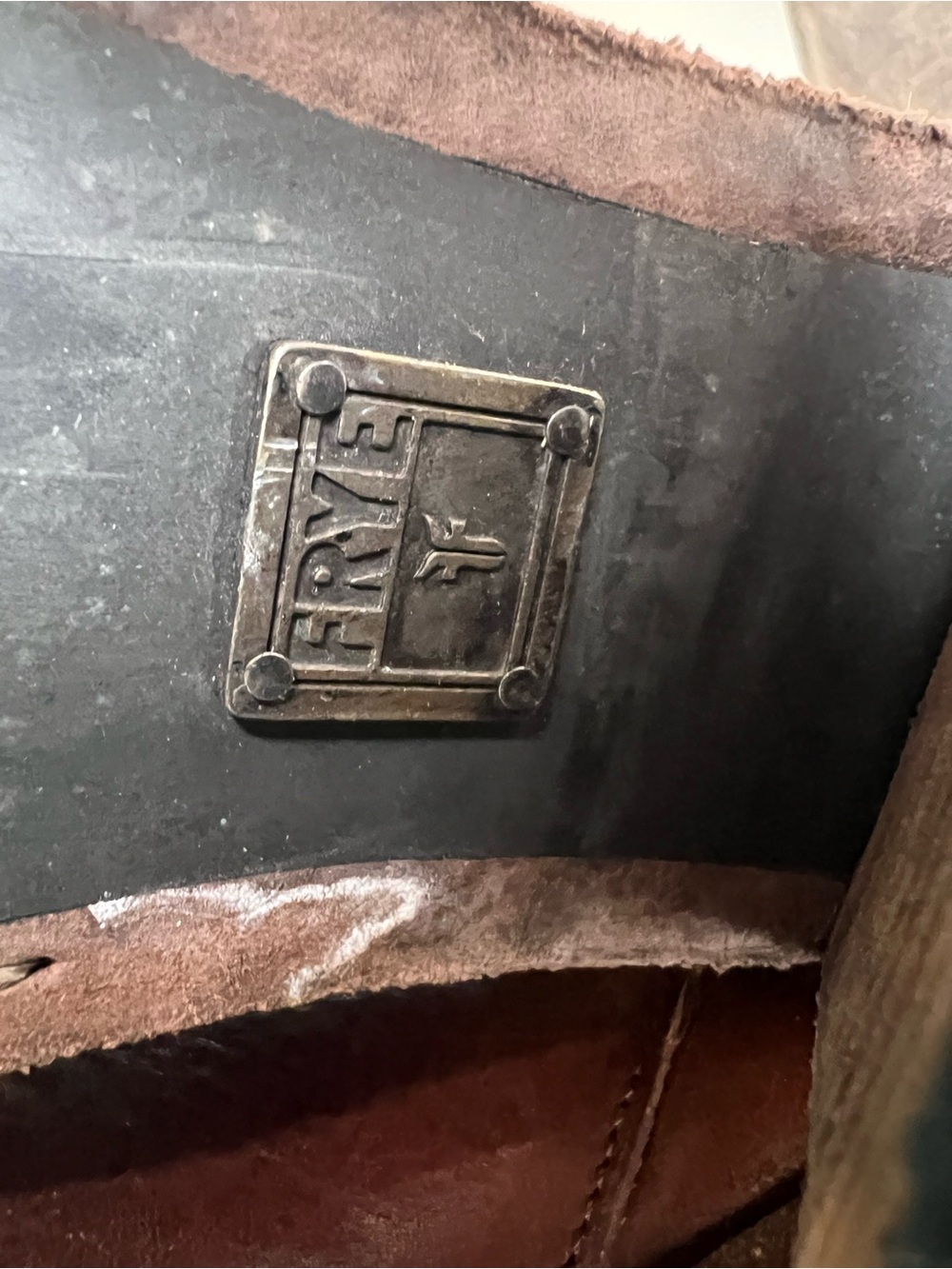 Frye / Leather Mid-Calf Zip Heel Boots / Size 7 - Picture 11 of 13